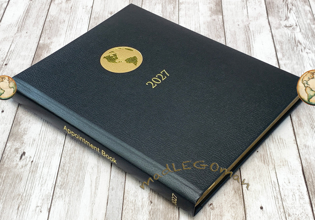 THE AMEX AMERICAN EXPRESS BLACK EXECUTIVE LEATHER APPOINTMENT BOOK POCKET PLANNER 2027