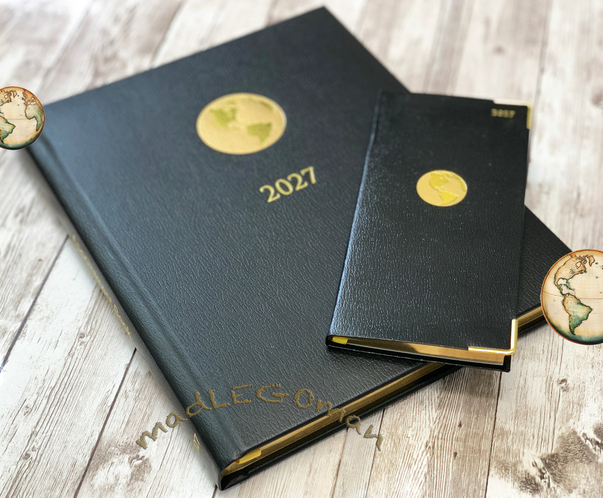 THE AMEX AMERICAN EXPRESS BLACK EXECUTIVE LEATHER APPOINTMENT BOOK POCKET PLANNER 2027