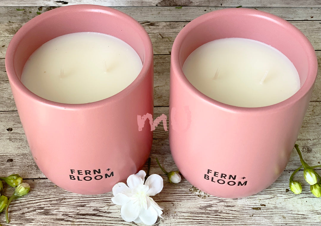 BELLEVUE LUXURY CANDLES 4 CERAMIC SOY BLEND 10 OZ GIFT SET