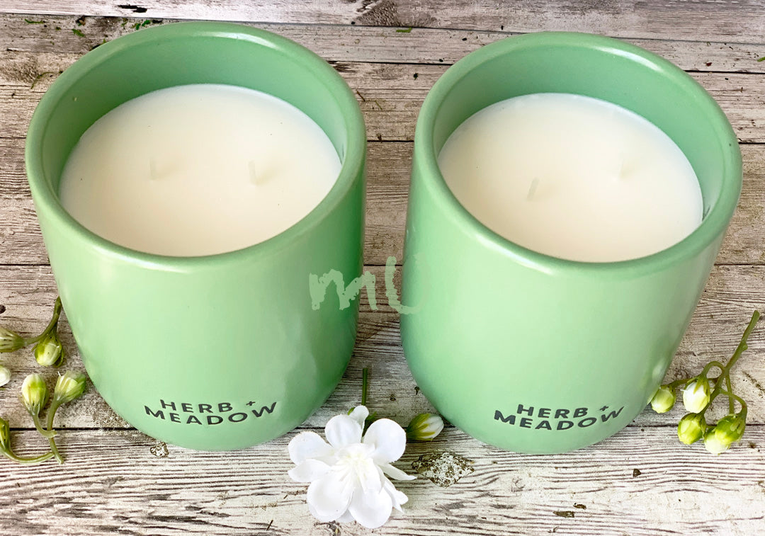 BELLEVUE LUXURY CANDLES 4 CERAMIC SOY BLEND 10 OZ GIFT SET